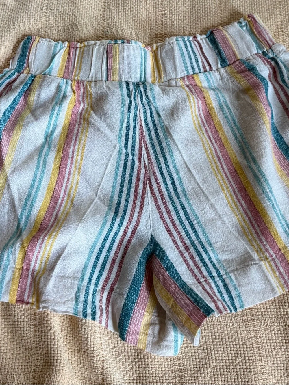 Indigo Rein Multicolor Striped High-Waist Shorts